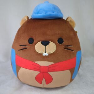 Squishmallows Chip The Beaver Back To School 9" Plush Hat Backpack Tail Kellytoy